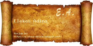 Elekes Adina névjegykártya